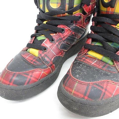 ジェレミースコット アディダス Jeremy Scott×adidas INSTINCT HI スニーカー タータンチェック ハイカット 24.5 Q23667 レディース｜vectorpremium｜08