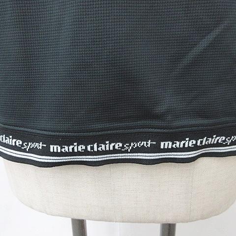 マリクレール MARIE CLAIRE SPORT シャツ ゴルフ 長袖 ハイネック ハーフジップ ロゴ メッシュ ライン 黒 白 ブラック ホワイト M レディー｜vectorpremium｜06