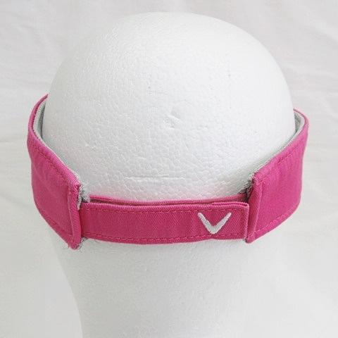 キャロウェイ CALLAWAY ゴルフ サンバイザー 帽子 ロゴ 刺繍 白 ピンク レディース｜vectorpremium｜02