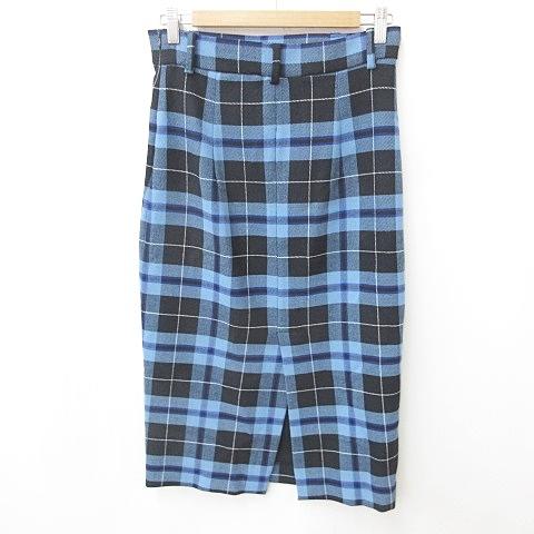 ZARA ザラ スカート タイトスカート ロング チェック ベンツ 黒