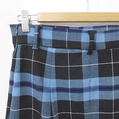 ZARA（ザラ） スカート タイトスカート ロング チェック ベンツ 黒 青