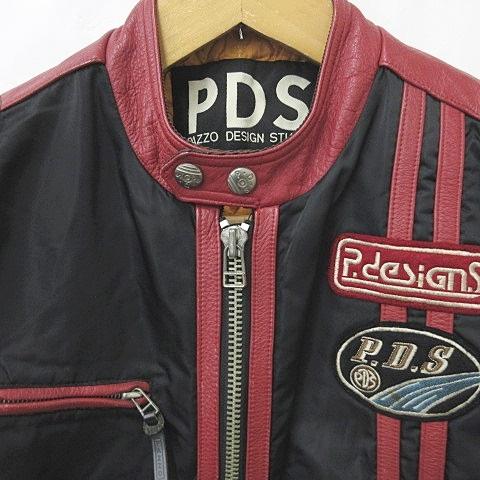 パッゾ PAZZO PDS ライダースジャケット ブルゾン レザー ジップアップ 