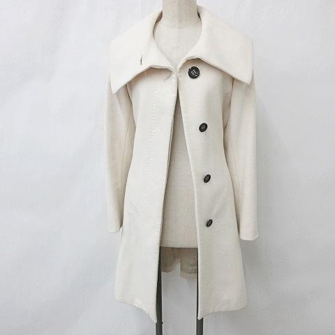 INEDノーカラー切り替えロングコート