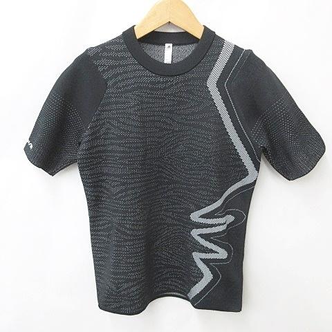 adidas アディダス ゴルフ ニット セーター 半袖 丸首 ジャガード 総柄 
