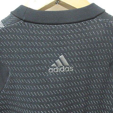 adidas アディダス ゴルフ ニット セーター 半袖 丸首 ジャガード 総柄 