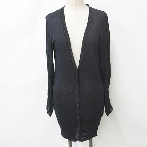 ベイジ BEIGE ニット カーディガン ロング 長袖 Vネック 前ボタン開き 