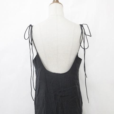 ZARA（ザラ） ワンピース キャミワンピ ロング ブラック 黒 M