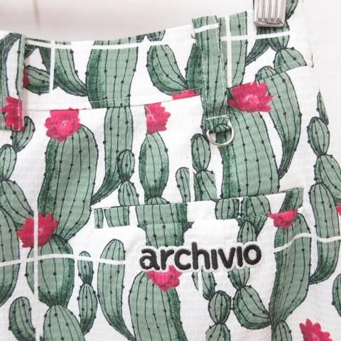 アルチビオ　サボテン柄スカート アルチビオ archivio ゴルフ スカート 総柄 プリント サボテン柄