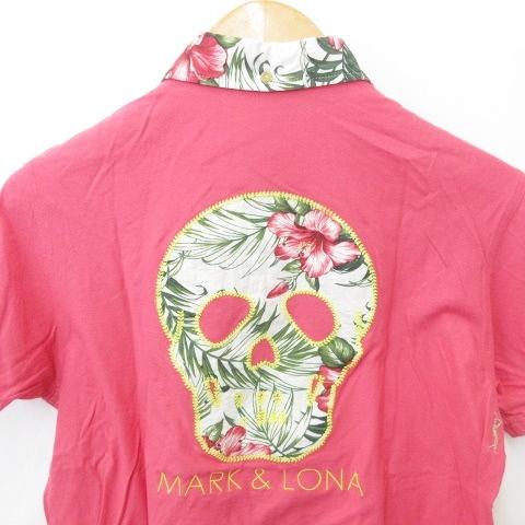 MARK & LONA 花柄 ポロシャツ マークアンドロナ MARK LONA ゴルフ スポーツウエア ポロシャツ 半袖