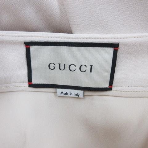 GUCCI（グッチ） スカート フレアー ロング バイカラー ホワイト 