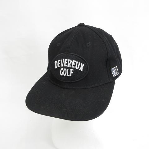 デヴァローゴルフ DEVEREUX GOLF 帽子 キャップ 綿 ブラック 黒