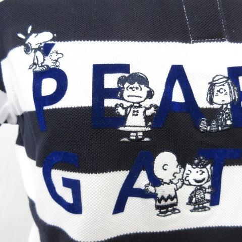 パーリーゲイツ PEANUTS ポロシャツ ゴルフ 半袖 スヌーピー ボーダー