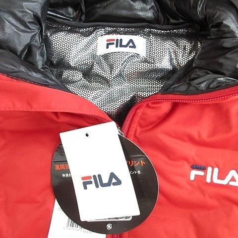 未使用品 フィラ FILA 中綿 ジャケット ジップアップ ロゴ フード 裏 