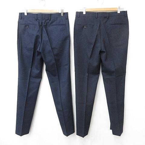 ETRO ネイビー 総柄　スラックス　パンツ　幾何学模様 46 ETRO ネイビー 総柄 スラックス パンツ 幾何学模様 46 楽天市場