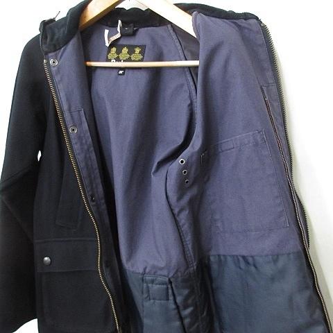 【中古】バブアー Barbour ジャケット フーデッド ビデイル ジップアップ 比翼 フード 別布 ウール 紺 ネイビー 36 バブアー Barbour ジャケット フーデッド ビデイル ジップアップ 比翼