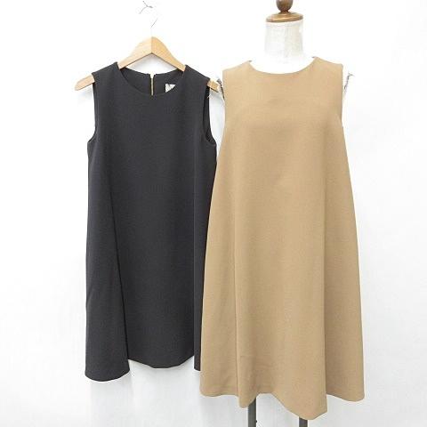 Lade ワンピース ジャンバースカート 2枚セット ノースリーブ 丸首