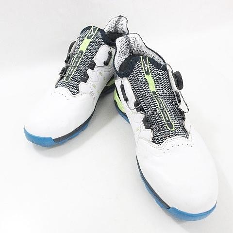 【ミズノ】未使用ウェーブハザード ゴルフシューズ BOA スパイクレス ホワイト ウエーブハザード WG ボア(ゴルフ／防水)|51GM2370|シューズ|ゴルフ