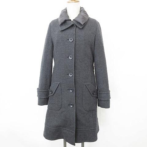 新品　ピノーレ　ステンカラー　リバーシブル　ハーフ　コート　バイカラー　L 新品 ピノーレ ステンカラー リバーシブル ハーフ コート バイカラー L