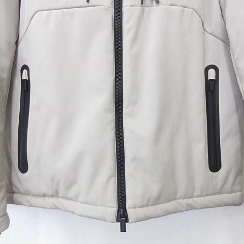 【中古】ハマキホ HAMAKI-HO ジャケット コート 中綿 ジップアップ フード グレージュ ベージュ L メンズ ハマキホ HAMAKI-HO ジャケット コート 中綿 ジップアップ フード