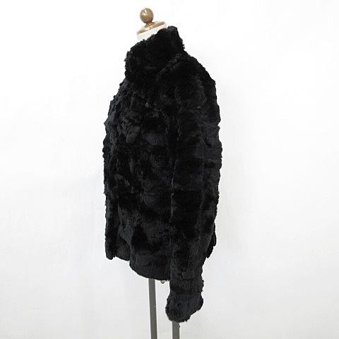 ルブライト Luvulite ファーコート スタンドカラー ラビット 黒 ブラック L レディース : ブランド古着販売のベクトル - 通販 ...