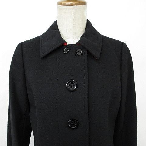 ポールスミス ウールコート 黒 ミドル丈 40 バックタック コクーン ポールスミス ブラック レーベル Paul Smith BLACK LABEL コート