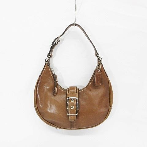 【極美品】COACH コーチ ワンショルダー ブラウン レザー ハーフムーン COACH（コーチ） バッグ ハンドバッグ ハーフムーン ワンショルダー