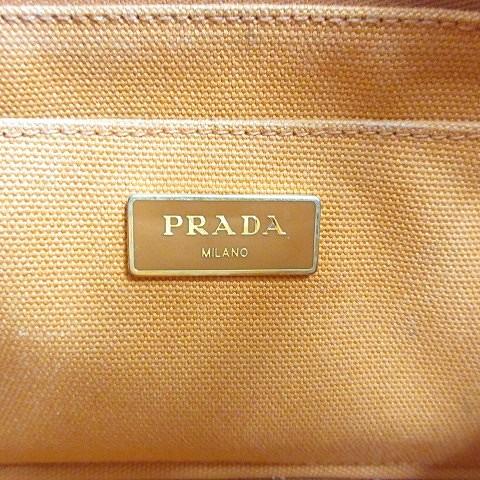 PRADA（プラダ） カナパ S ミニ トートバッグ キャンバス オレンジ