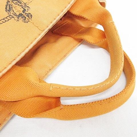 PRADA（プラダ） カナパ S ミニ トートバッグ キャンバス オレンジ
