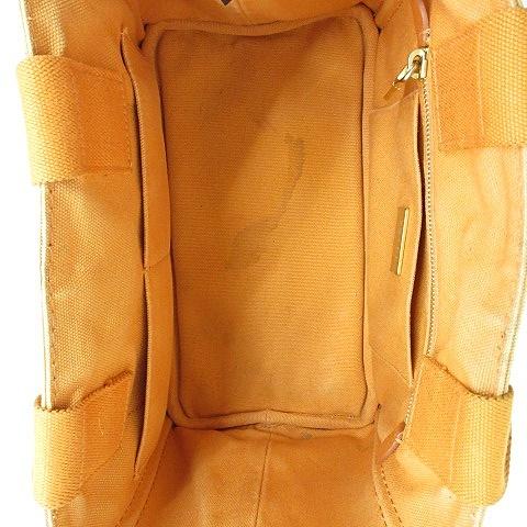 PRADA（プラダ） カナパ S ミニ トートバッグ キャンバス オレンジ