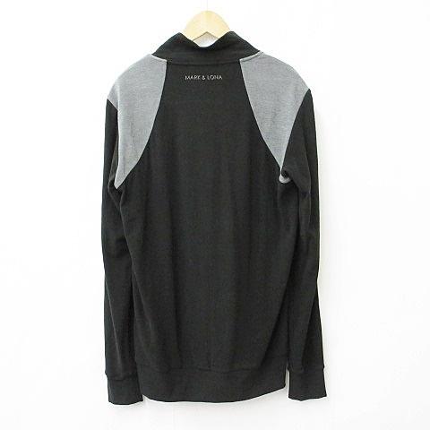 マークアンドロナ MARK LONA ゴルフ ジャケット ジップアップ スタンドカラーカモフラ柄 スカル 黒 紺 グレー ブラック ネイビー M メンズ_1