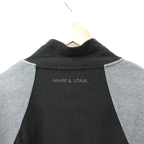 マークアンドロナ MARK LONA ゴルフ ジャケット ジップアップ スタンドカラーカモフラ柄 スカル 黒 紺 グレー ブラック ネイビー M メンズ_6
