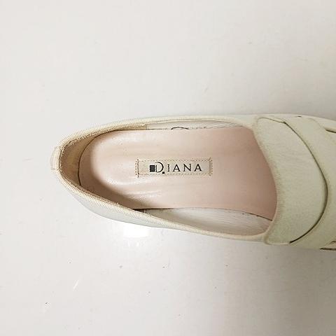 DIANA（ダイアナ） ローファー タッセルローファー ラメ グリッター 白 