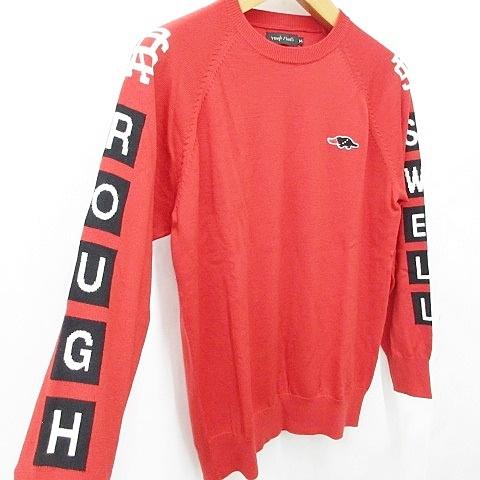 【XL】rough&swell 赤 セーター ニット ゴルフウェア メンズ ラフアンドスウェル rough swell ゴルフ スポーツウエア ニット