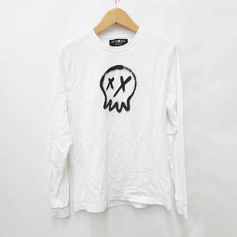 ハイドロゲン HYDROGEN Tシャツ 長袖 ロンT 丸首 プリント イラスト 綿 