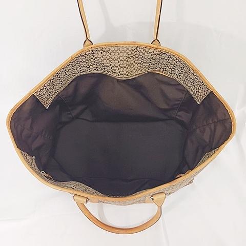 COACH（コーチ） トートバッグ ミニシグネチャー キャンバス レザー