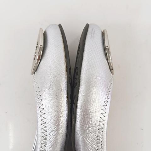 【超美品】Tory Burch フラットシューズ　メタルロゴ　ジャカード　9 TORY BURCH（トリーバーチ） 靴 バレエシューズ フラットシューズ