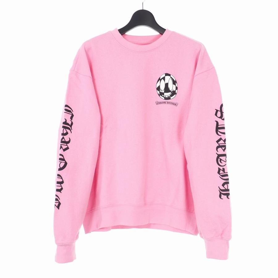 中古 クロムハーツ Chrome Chrome ベクトル Hearts 19aw マティボーイ L Matty Boy Vanity Affair プリント スウェット トレーナー L ピンク メンズ ベクトル 古着 140 ブランド古着販売のベクトル
