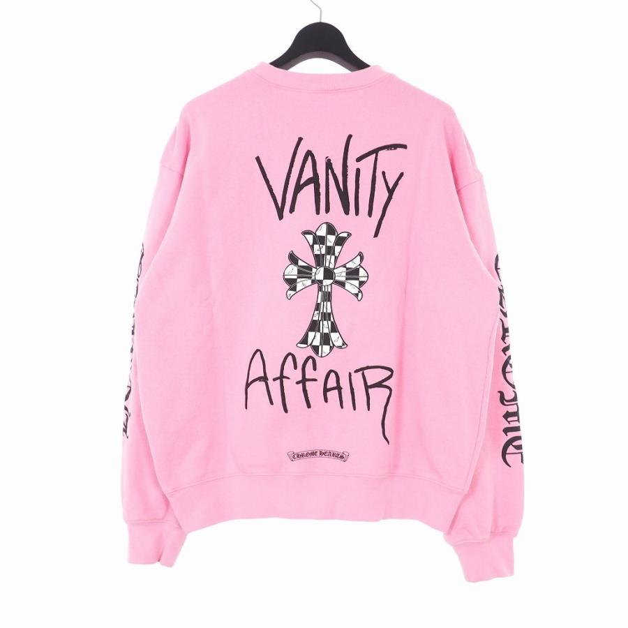 中古 クロムハーツ Chrome Chrome ベクトル Hearts 19aw マティボーイ L Matty Boy Vanity Affair プリント スウェット トレーナー L ピンク メンズ ベクトル 古着 140 ブランド古着販売のベクトル