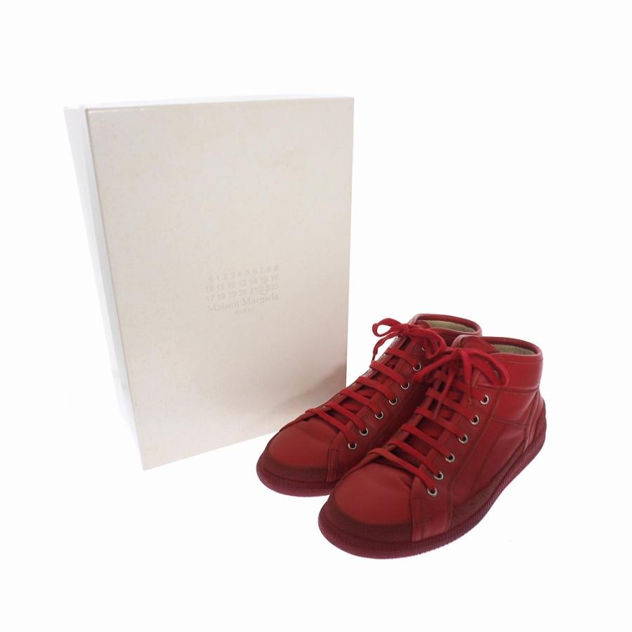中古 メゾンマルジェラ Maison Margiela 22 16ss レザー ハイカット スニーカー 43 レッド 赤 S57ws0105 メンズ ベクトル 古着 140 ブランド古着販売のベクトル 通販 Yahoo ショッピング