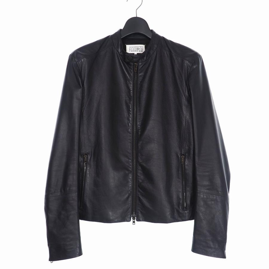 【中古】マルタンマルジェラ Martin Margiela 11 シングル ライダースジャケット ブルゾン ラムレザー S50AM0200 SX7633 44 黒 ブラック 国内正規 メンズ :140-202104050442:ブランド古着販売のベクトル - 通販 - Yahoo!ショッピング 当季大流行 マルジェラ ライダース 44 ラムレザー レザージャケット