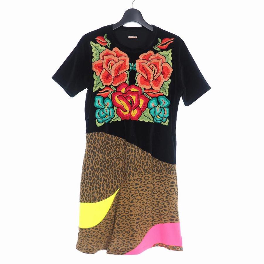 中古 キャピタル Kapital 花柄刺 パッチワーク ワンピース 半袖 ベロア ひざ丈 2 マルチカラー レディース ベクトル 古着 140 ブランド古着販売のベクトル 通販 Yahoo ショッピング