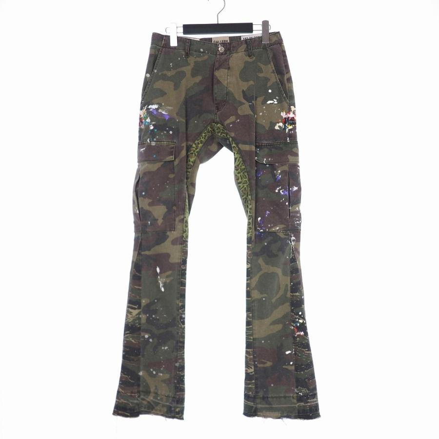 中古 ファッション メンズ Gallery ボトムス パンツ Dept ギャラリーデプト ペンキ加工 カーゴパンツ フレア 32 迷彩 カモフラージュ メンズ ベクトル 古着 140 ブランド古着販売のベクトル