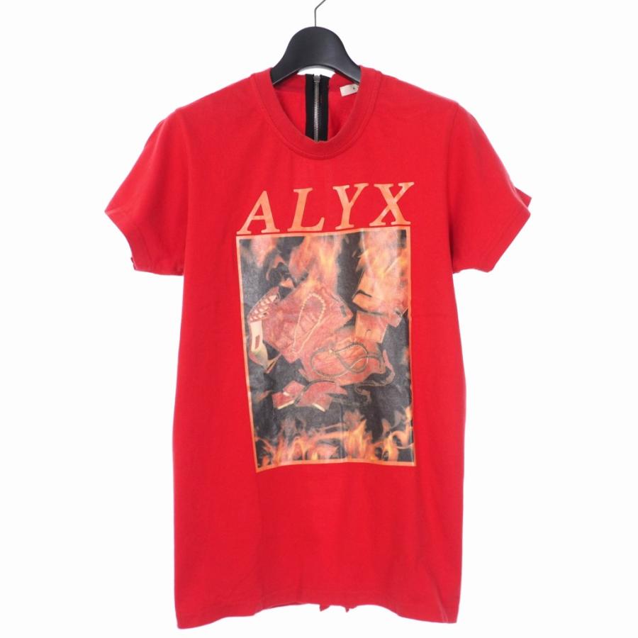 アリクス ALYX オープン バック ジップ プリント Tシャツ 半袖