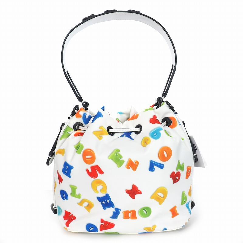 未使用品 モスキーノ MOSCHINO 20SS 2WAY ファブリック バケットバッグ
