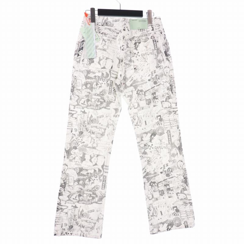 日本代理店正規品 オフホワイト OFF WHITE GRAPHITE CROPPED PANT