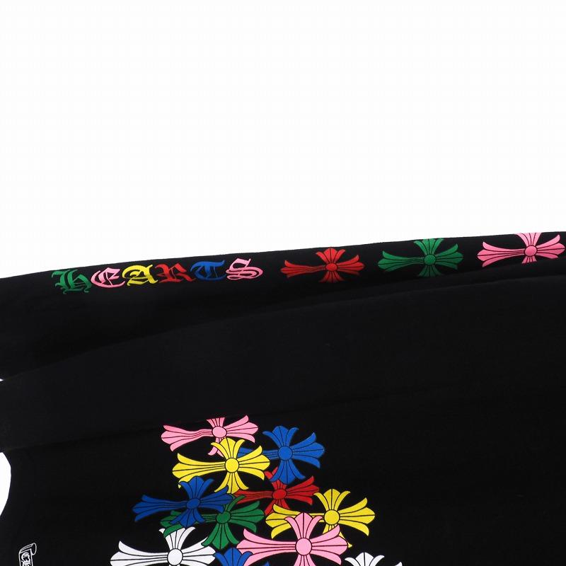 登場!登場!クロムハーツ CHROME HEARTS マルチカラーセメタリークロス ロングスリーブ Tシャツ カットソー L ブラック 国内正規 メンズ トップス CHROME HEARTS セメタリークロス ロングスリーブ Tシャツ L
