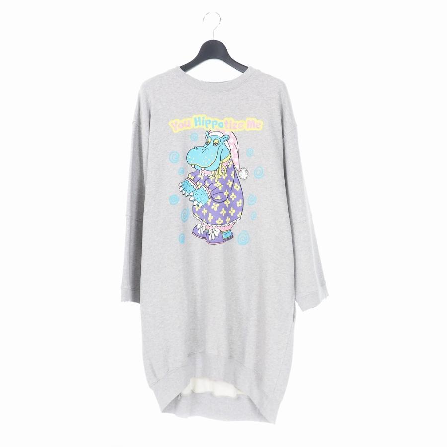 未使用品 モスキーノ MOSCHINO 20SS You Hippo tize Me プリント 