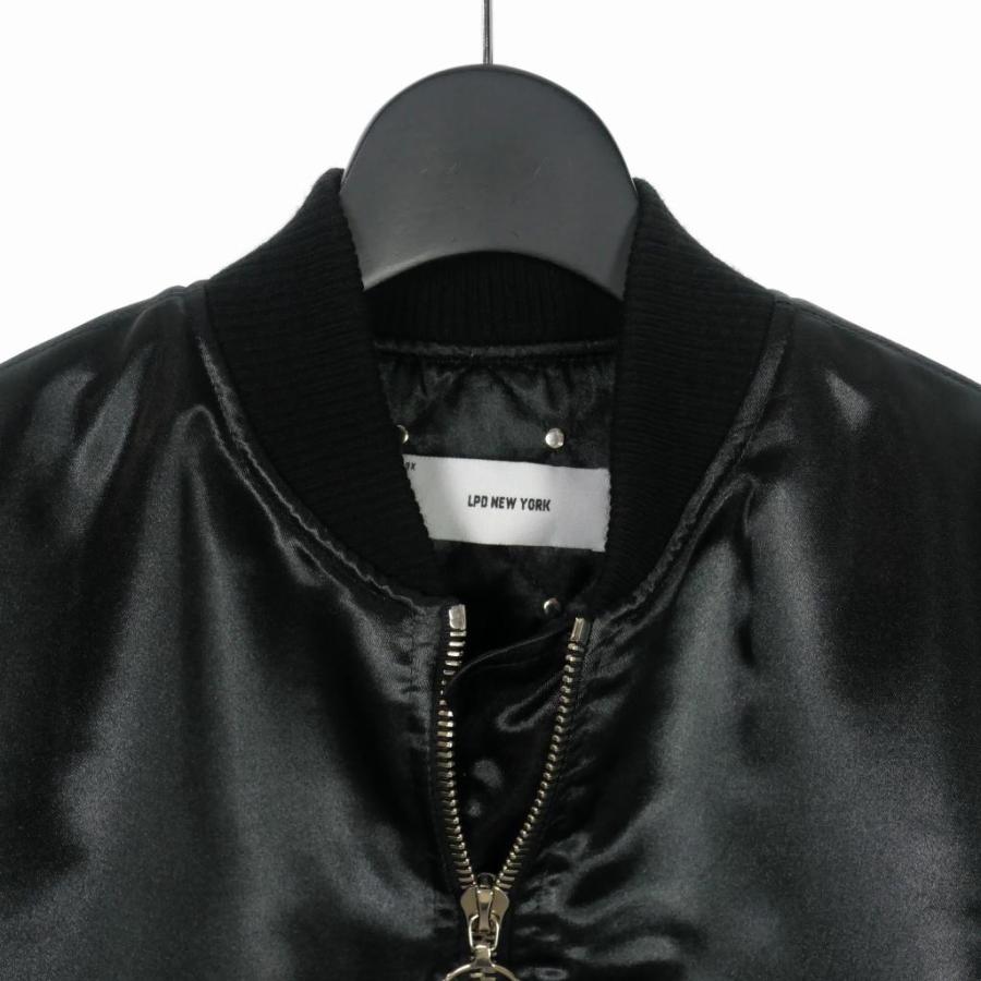 【中古】未使用品 LPD NEW YORK サテン リバーシブル スタッズ MA-1 ボンバージャケット M 黒 未使用品 エルピーディー ニューヨーク LPD NEW YORK サテン