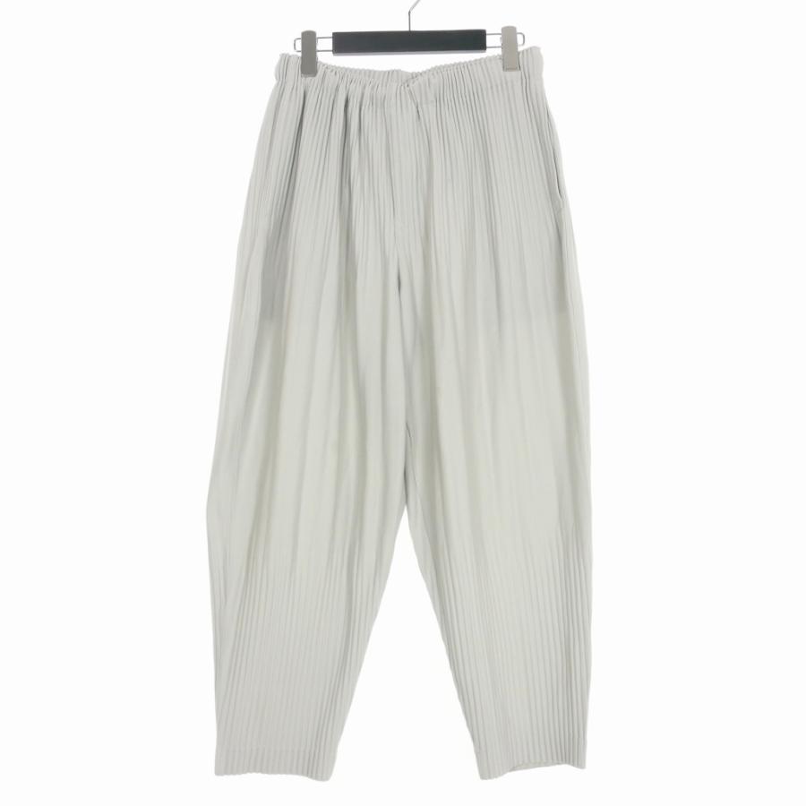 homme plisse プリーツパンツ ライトグレー サイズ1- ISSEI MIYAKE HOMME PLISSEオムプリッセパンツサイズ1