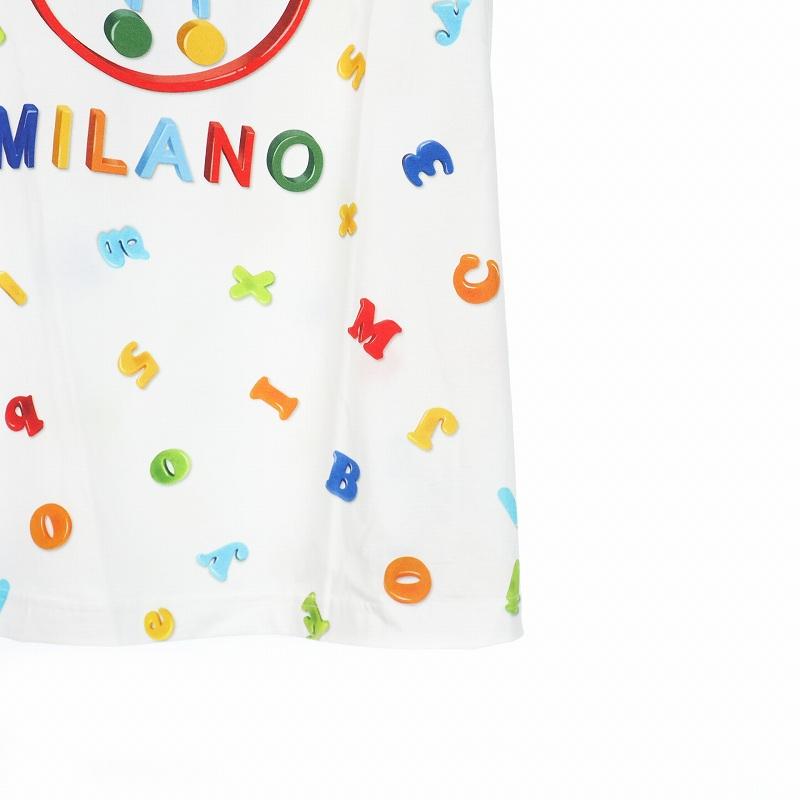 【中古】モスキーノ MOSCHINO 20SS ダブルクエスチョン プリント ワンピース Tシャツ カットソー 総柄 38 ホワイト モスキーノ MOSCHINO 20SS ダブルクエスチョン プリント ワンピース T